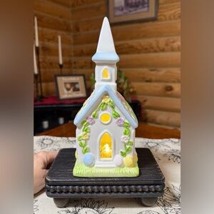EASTER CHURCH - Ceramic, Lighted